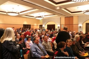 Standing room only inside the Julia Brownley Town Hall