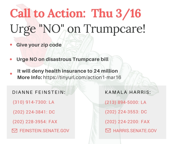 Urge No on Disastrous Trumpcare Bill – Call our&nbsp;Senators!