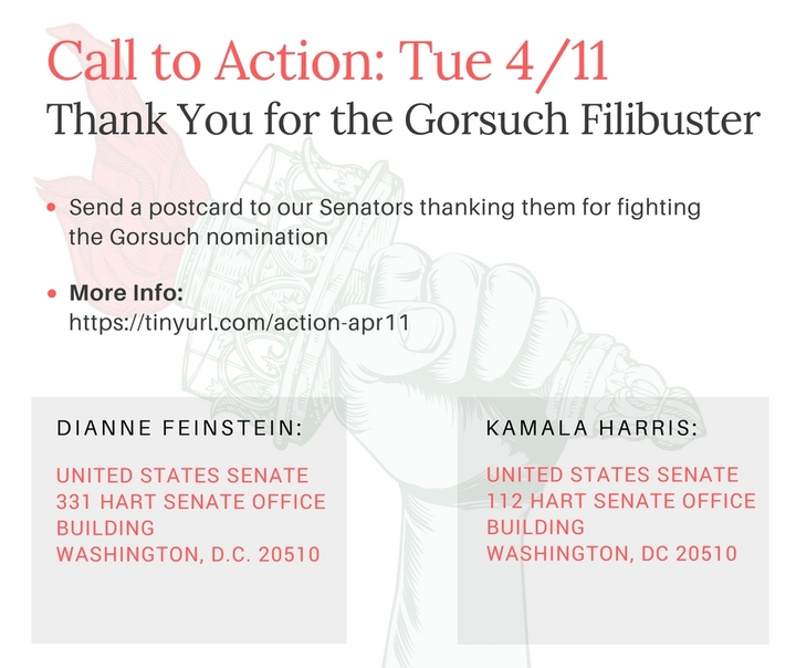 Let’s take a moment today to send our Senators some appreciation for standing against Neil&nbsp;Gorsuch