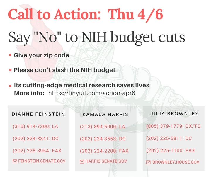 Reject Trump’s Budget cuts to the NIH; our lives depend on&nbsp;it!