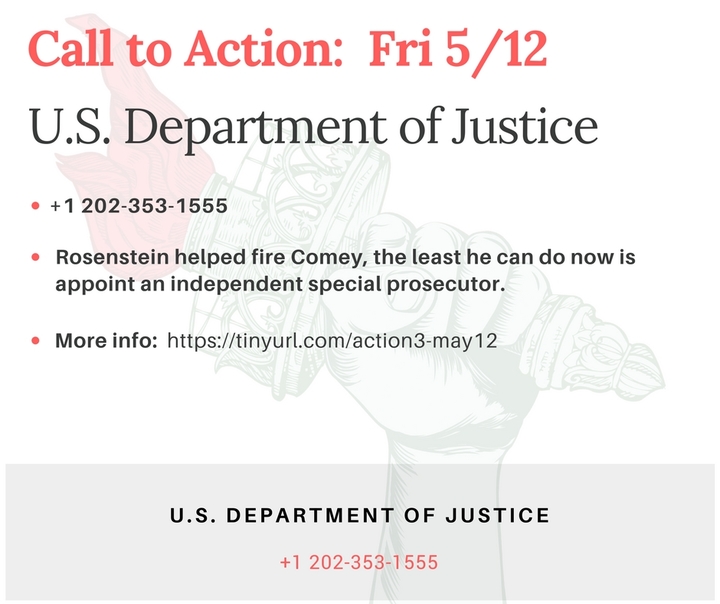 Hey Rosenstein: You Helped Fire Comey, the Least you can do is Appoint a Special&nbsp;Prosecutor!