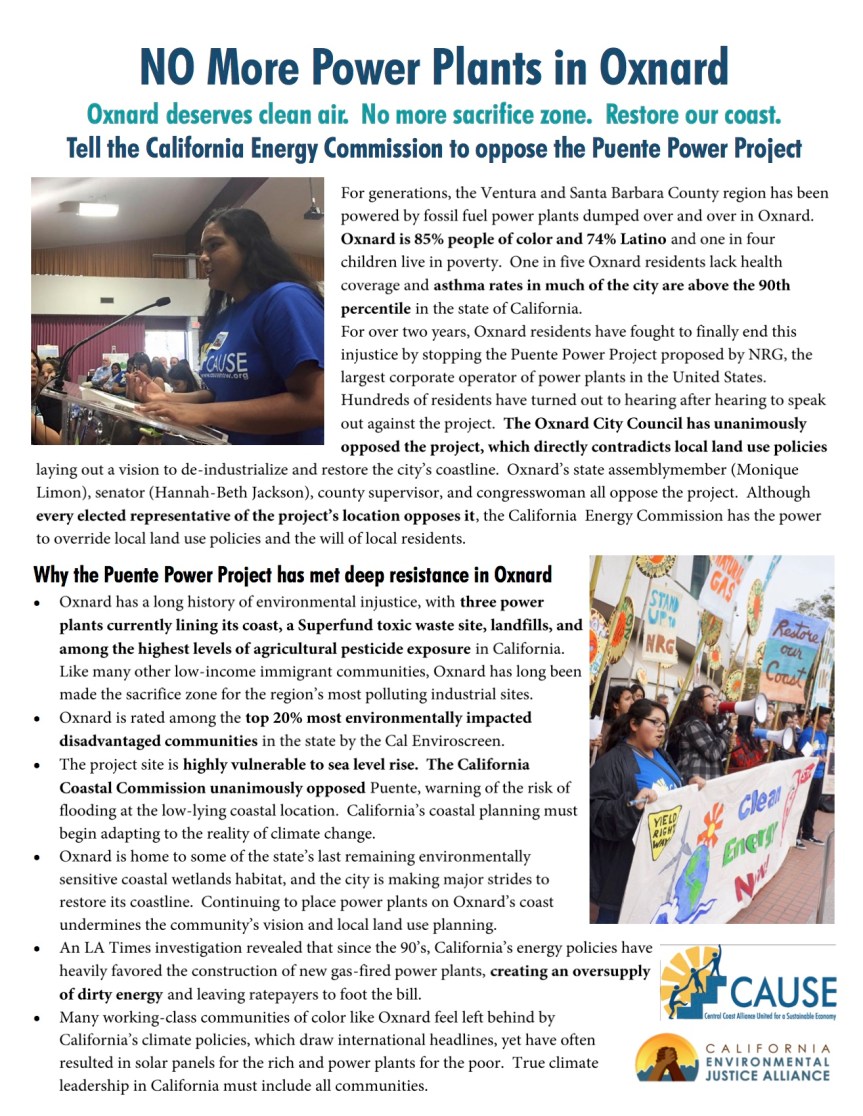 Oxnard Puente Fact Sheet