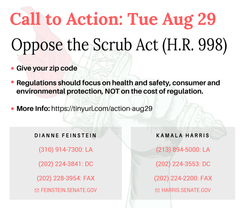 Oppose the Searching for and Cutting Regulations that are Unnecessarily Burdensome Act (SCRUB&nbsp;Act)
