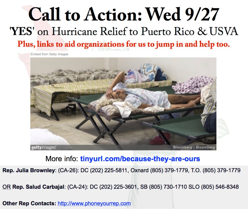 Ask Congress to provide immediate relief for Puerto Rico and the US Virgin Islands. Also things we can&nbsp;do…