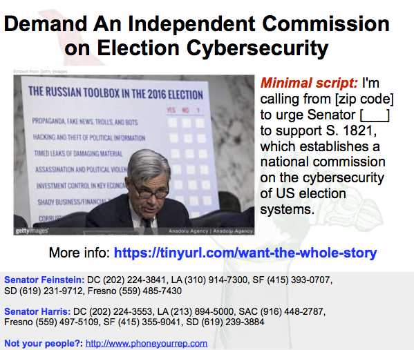 Demand an Independent Commission on Election&nbsp;Cybersecurity