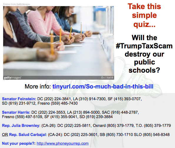 Pop Quiz – Will the #TrumpTaxScam destroy the American Public School&nbsp;System?