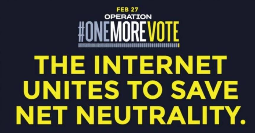 Tuesday 2/27 – #OneMoreVote – Internet-wide day of&nbsp;action