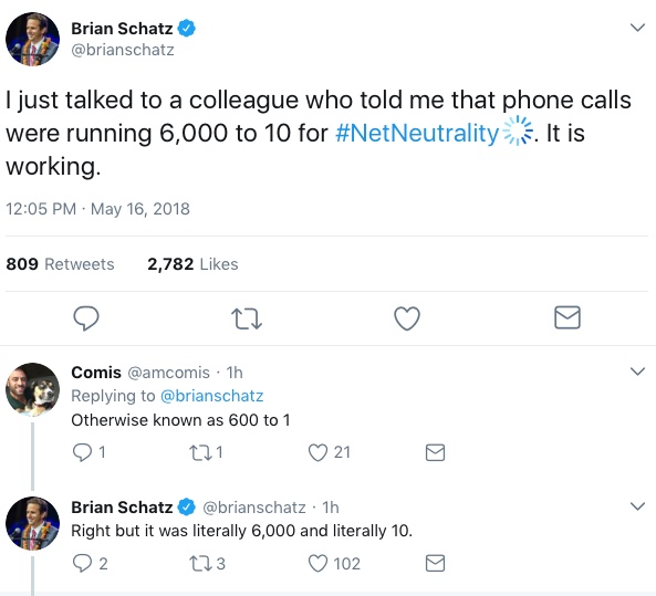 phone calls on net neutrality