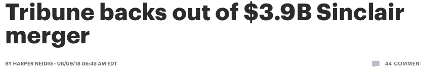 Thurs – 8/9: Thanks to all for helping to bring the Sinclair deal&nbsp;down!