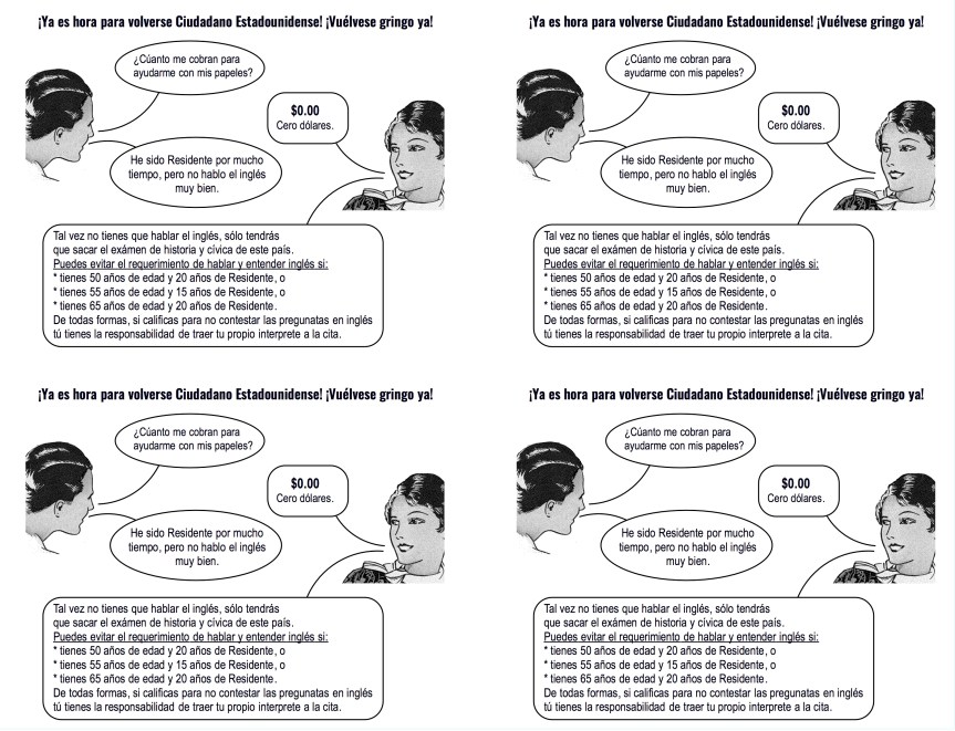 1:4 sheet - Spanish back