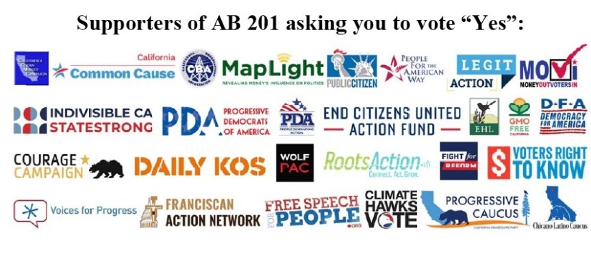 Wed 9/11: FAST ACTION!!! Integrity in elections starts at home with AB 201! Call Senator Leyva&nbsp;now!
