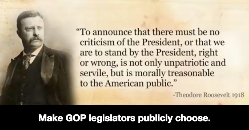 Tues 11/26: GOP legislators…To what do you owe allegiance? Asking for the country we&nbsp;love…