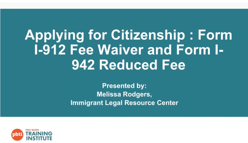 Applying for Citizenship-Form I-912 Fee Waiver and Form I-942 Reduced ...