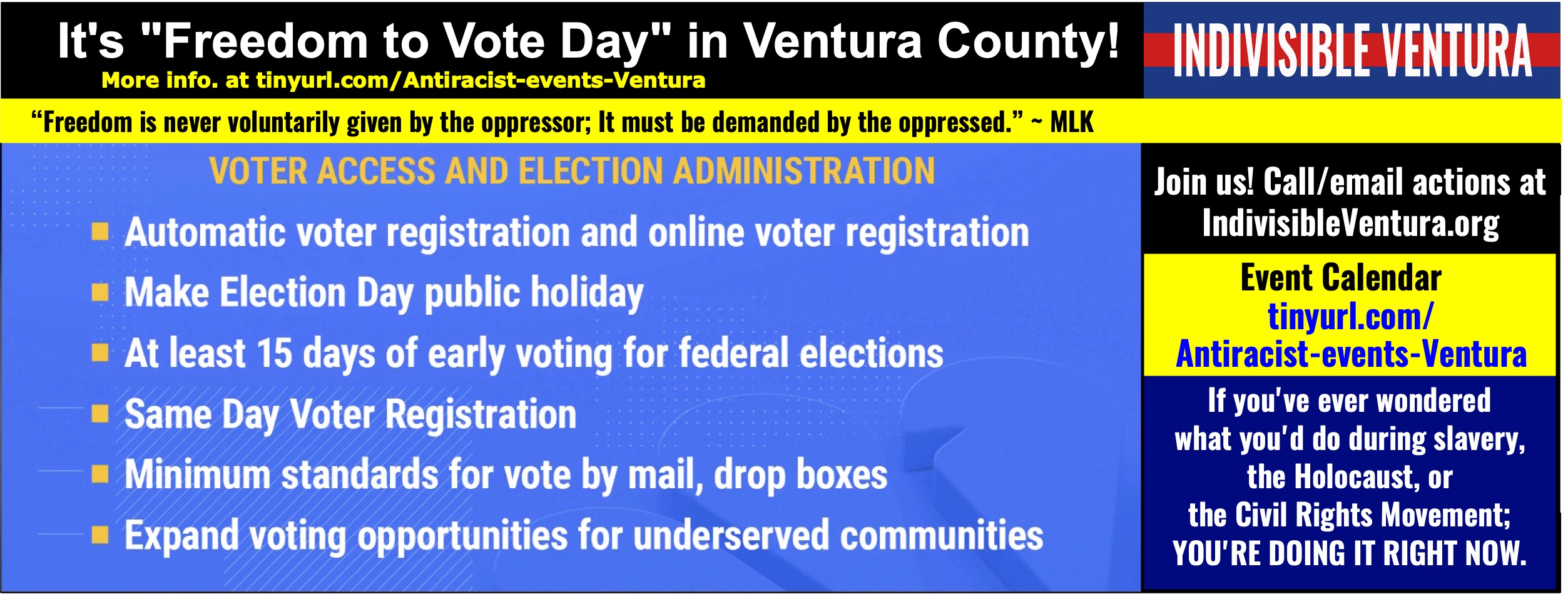 freedom to vote – INDIVISIBLE VENTURA