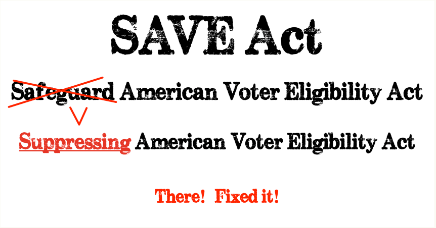 Tell your senators to vote “NO!” on the GOP’s deceptively-named voter suppression&nbsp;legislation.