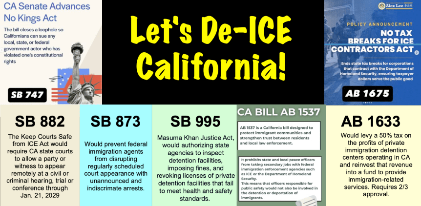 De-ICE CA, one state law at a&nbsp;time!